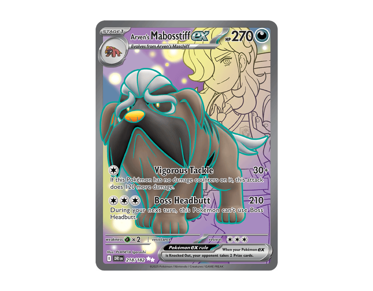 Arven's Mabosstiff ex DR 218/182 (Destined Rivals)