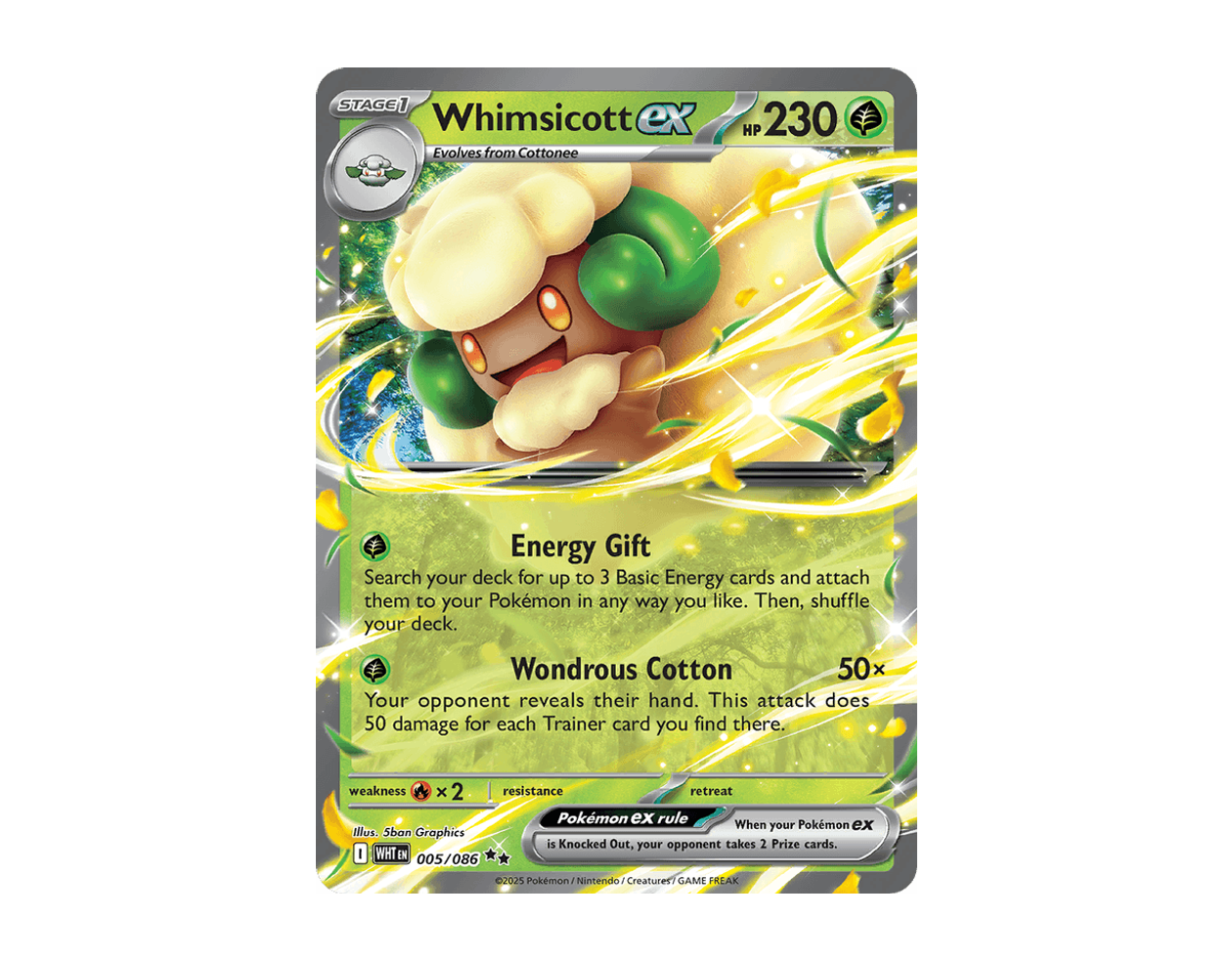 Whimsicott ex WF 005/86 (White Flare)