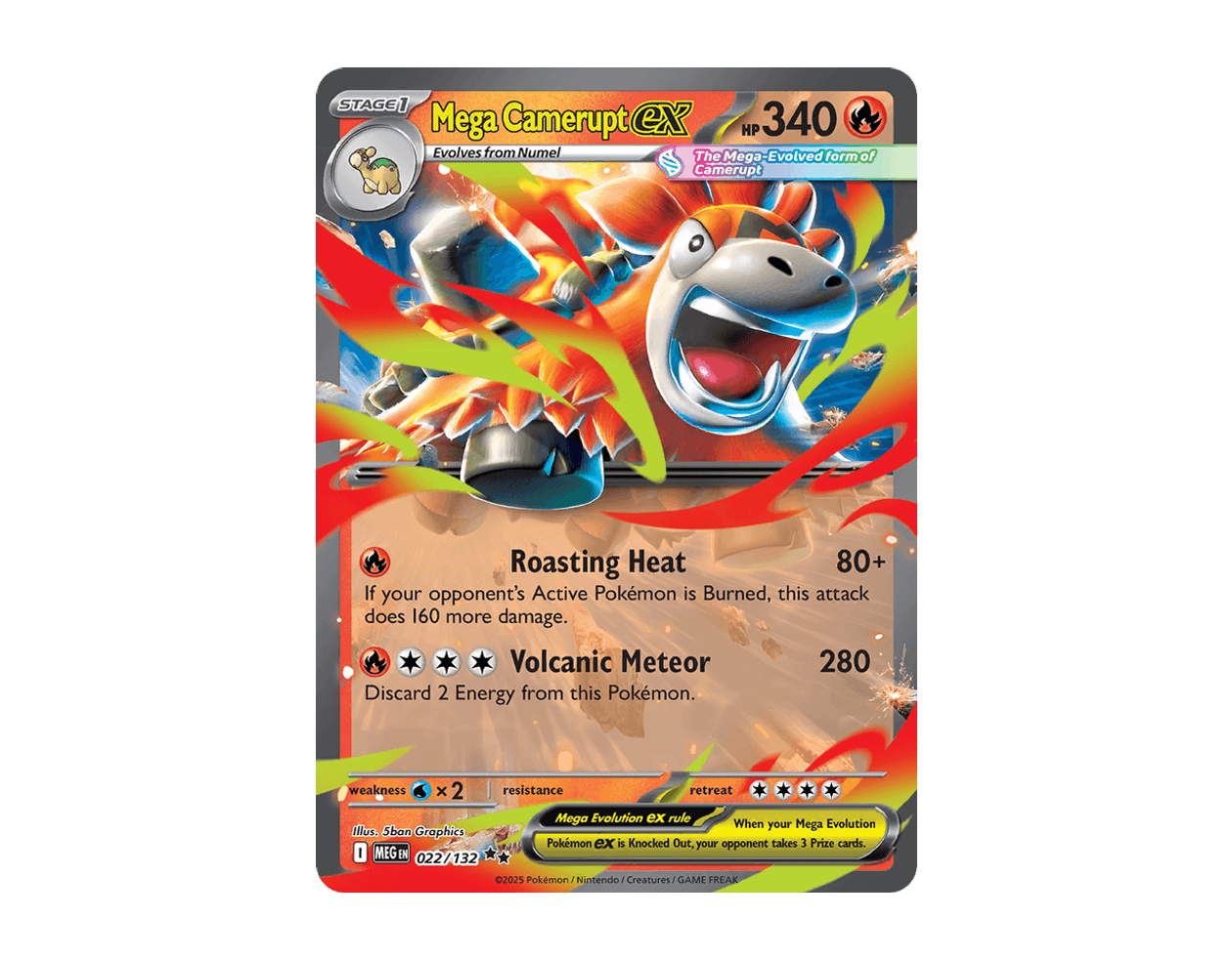 Mega Camerupt ex ME 022/132 (Mega Evolution)