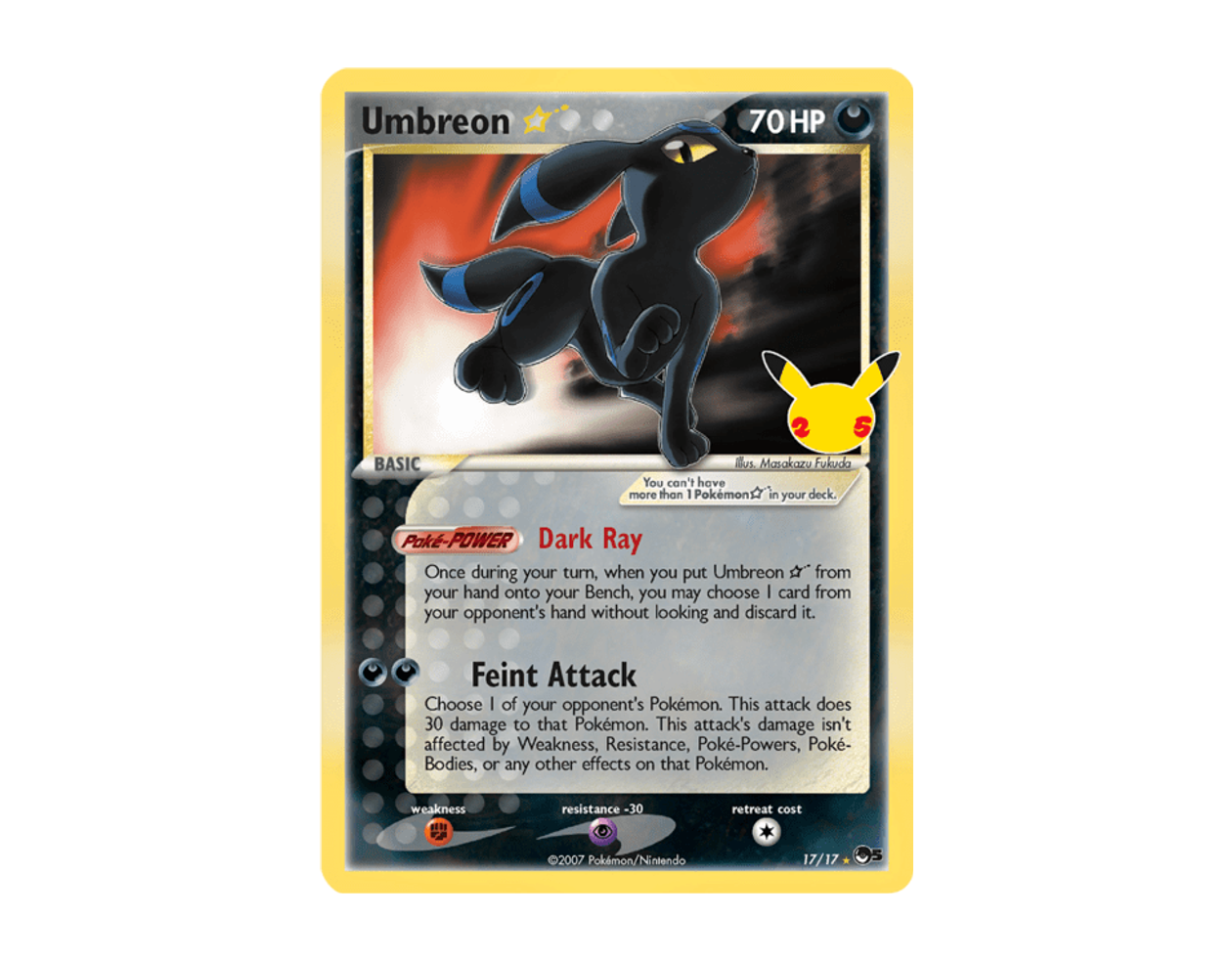 Umbreon ☆ CCC CC015/25 (Celebrations Classic Collection)