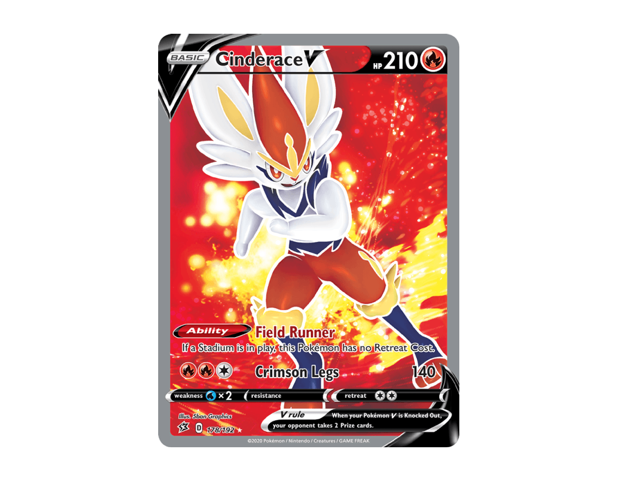 Cinderace V RC 178/192 (Rebel Clash)