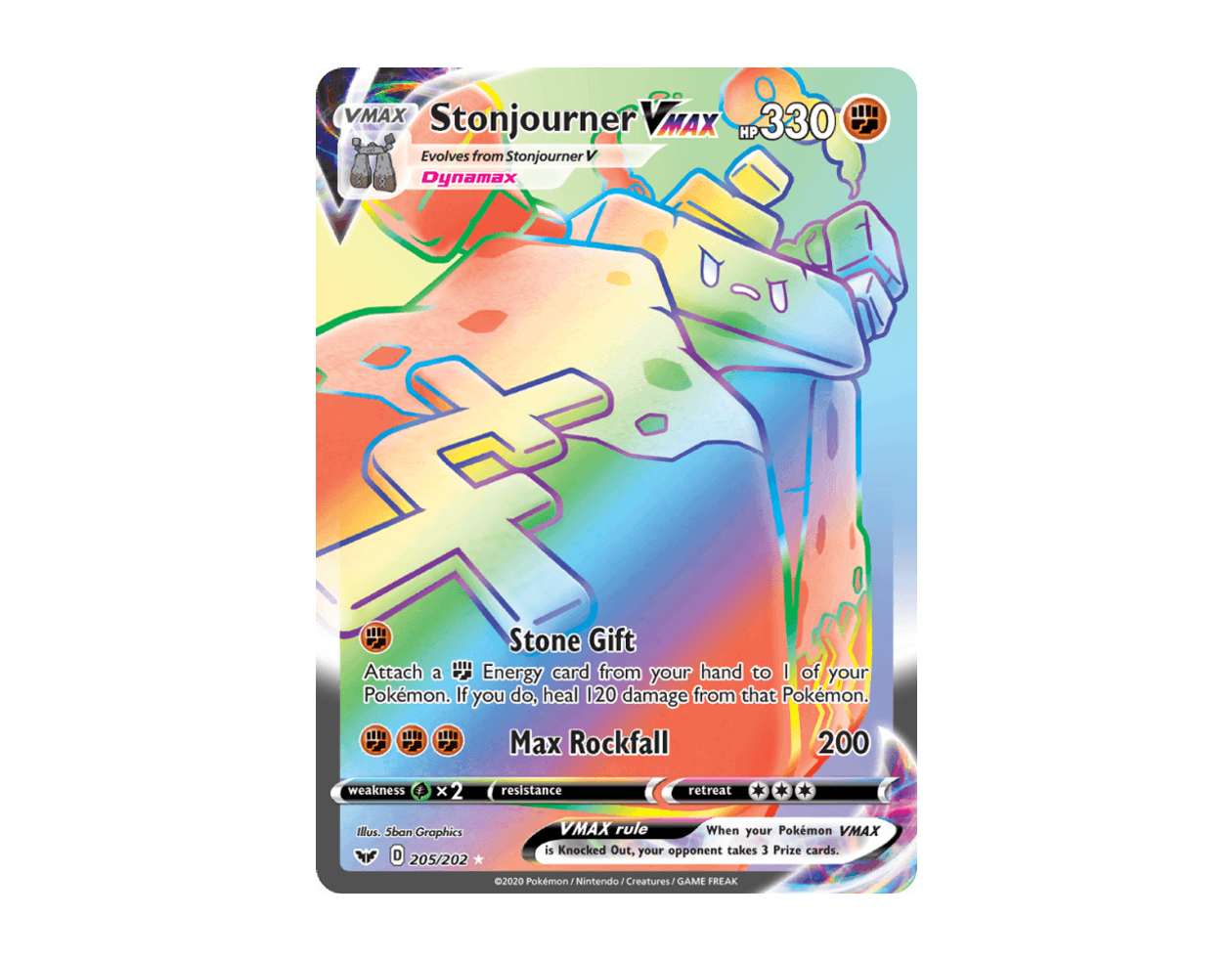 Stonjourner VMAX SS 205/202 (Sword & Shield)