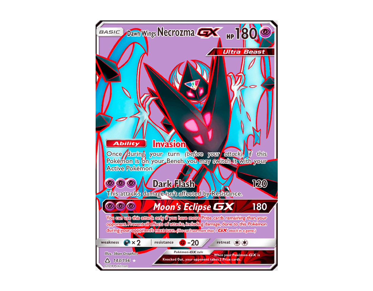 Dawn Wings Necrozma GX UP 143/156 (Ultra Prism)