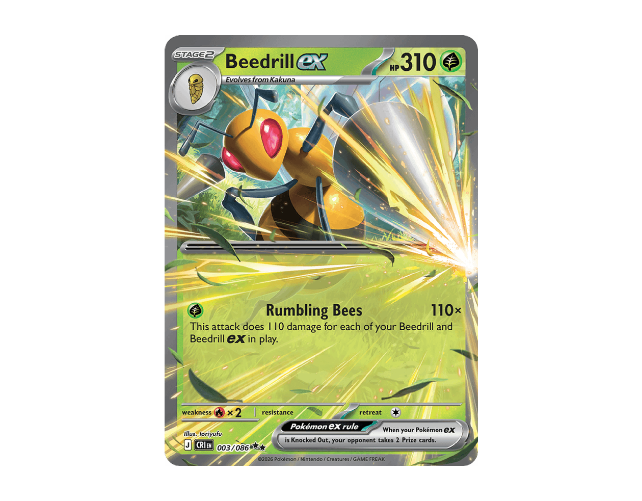 Beedrill ex CR 003/86 (Chaos Rising)