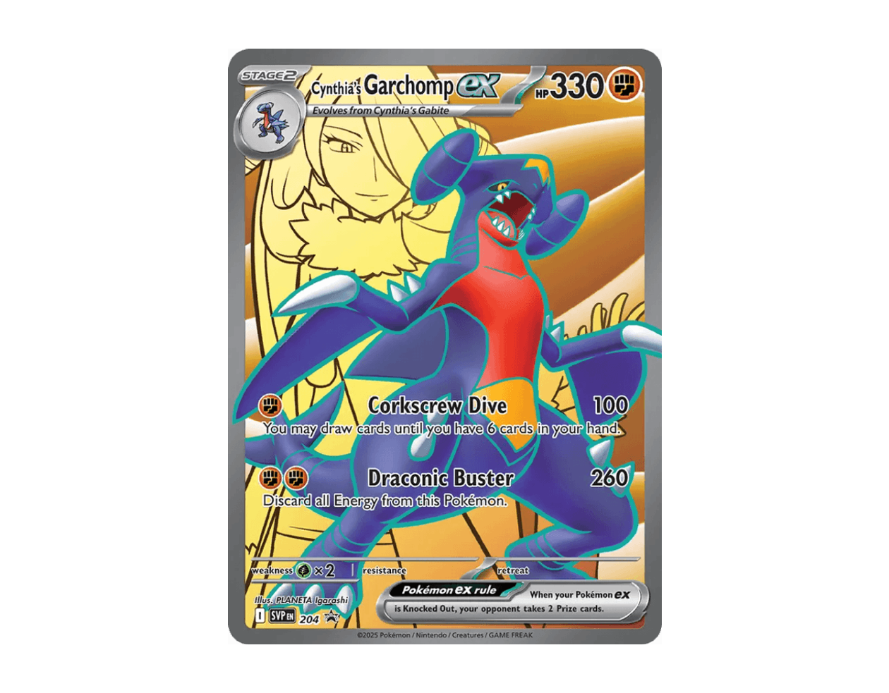 Cynthia's Garchomp ex SBSP 204/225 (SVP Black Star Promos)