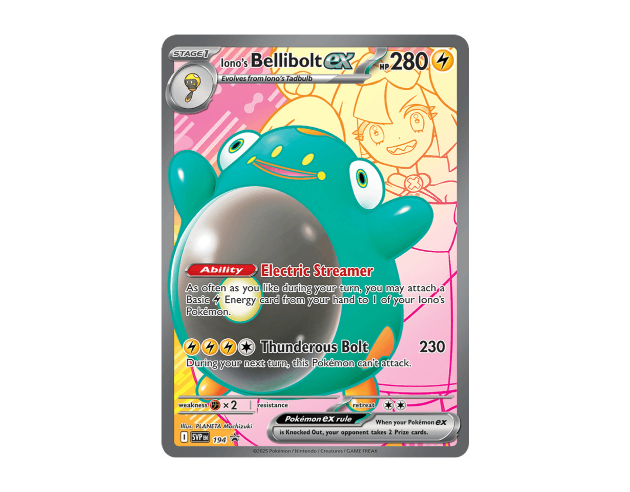 Iono's Bellibolt ex SBSP 194/225 (SVP Black Star Promos)