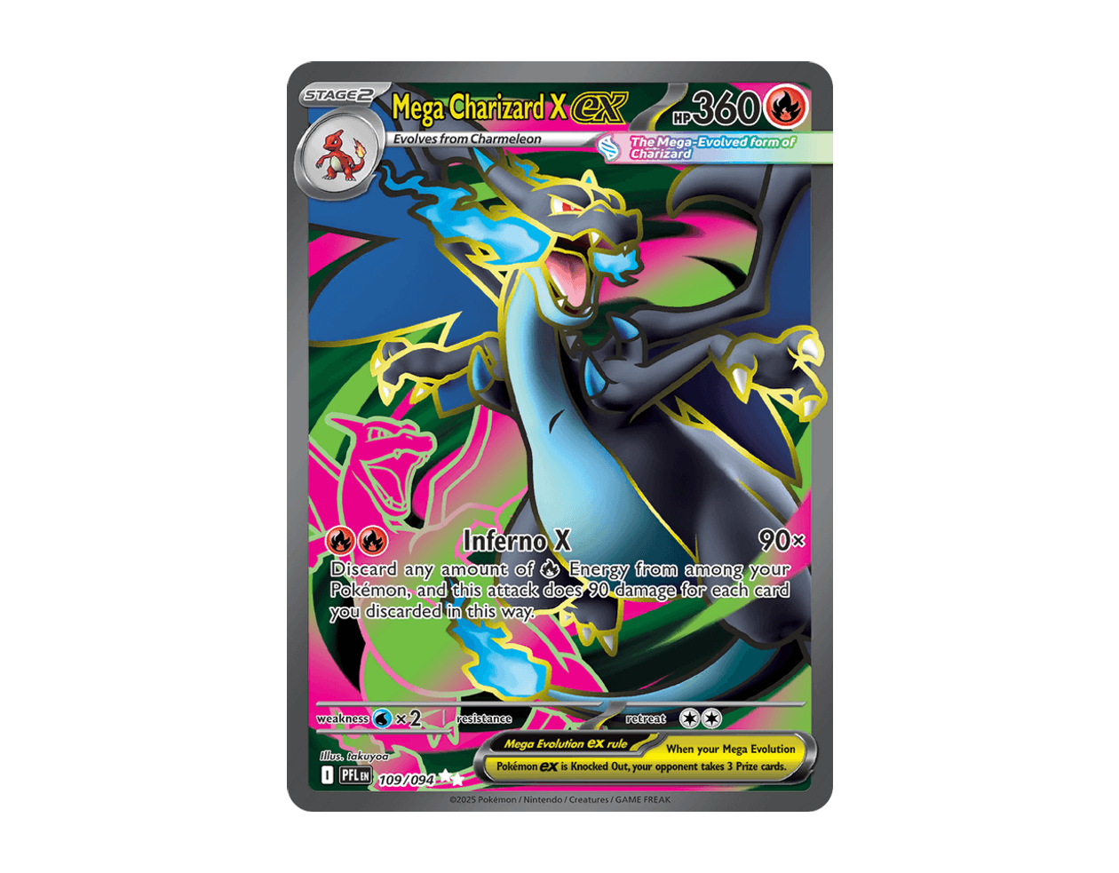 Mega Charizard X ex PF 109/94 (Phantasmal Flames)