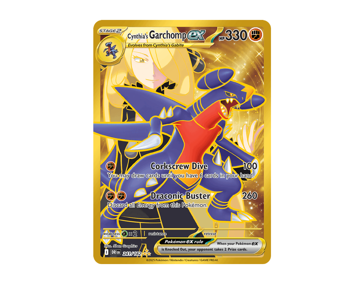 Cynthia's Garchomp ex DR 241/182 (Destined Rivals)