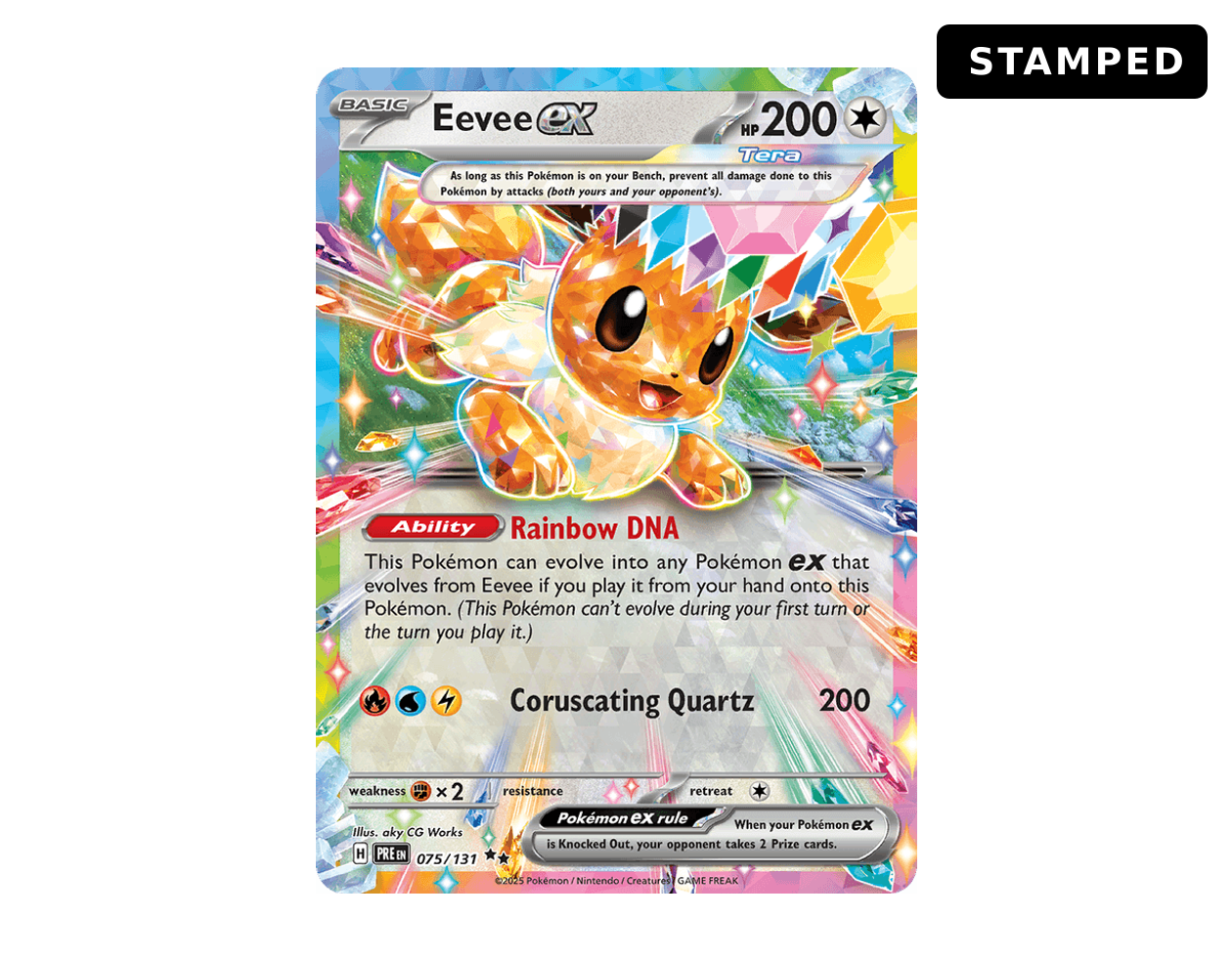 Eevee ex PE 075/131 (Prismatic Evolutions) - Stamped