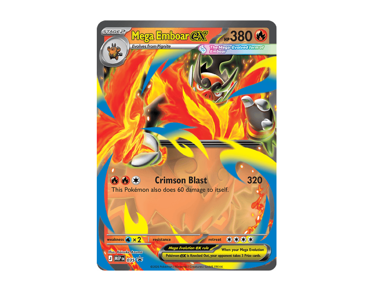 Mega Emboar ex MBSP 035 (MEP Black Star Promos)