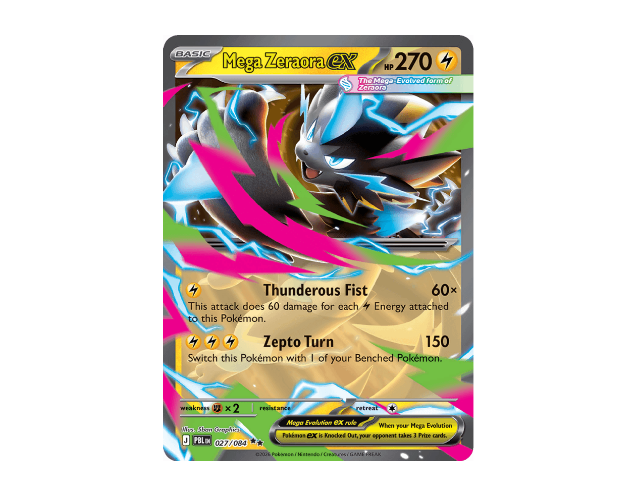 Mega Zeraora ex PB 027/84 (Pitch Black)