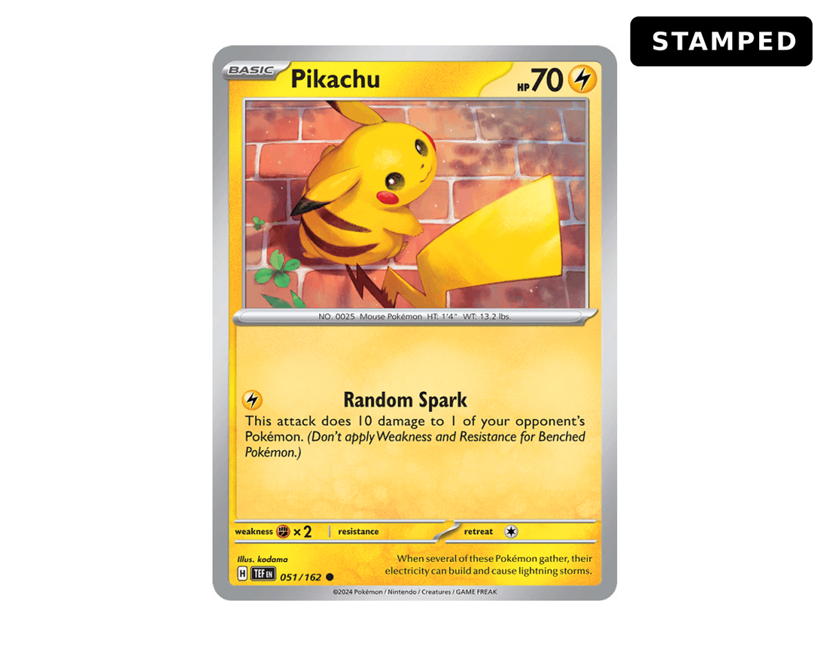 Pikachu TF 051/162 (Temporal Forces) - Stamped
