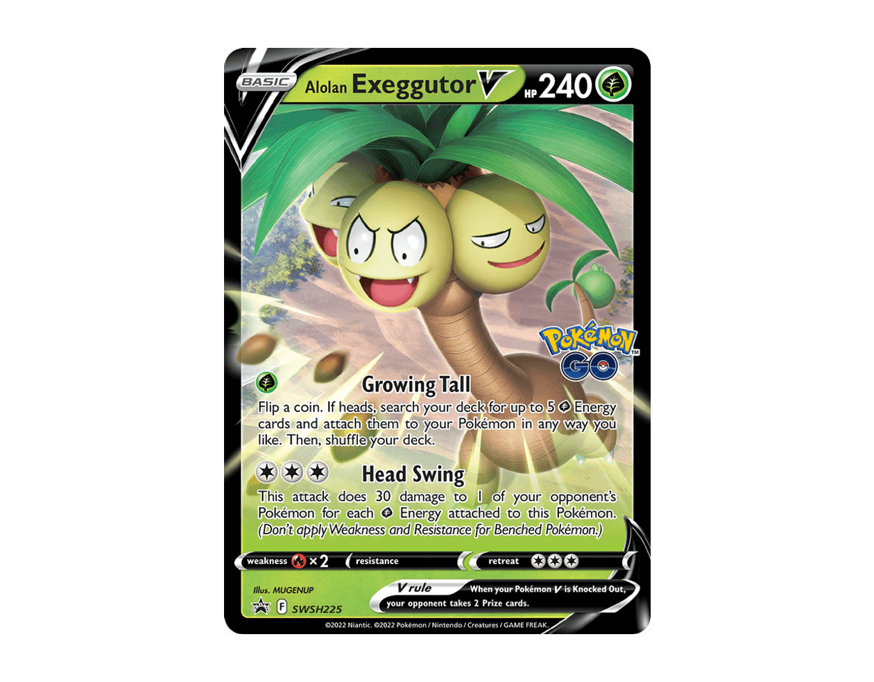 Alolan Exeggutor V SBSP SWSH225/307 (SWSH Black Star Promos)