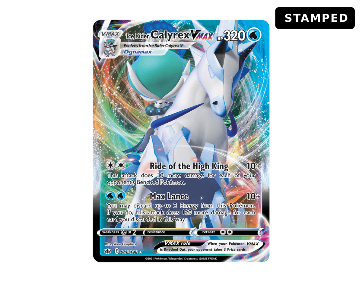 Ice Rider Calyrex VMAX CR 46/198 (Chilling Reign) - Stamped
