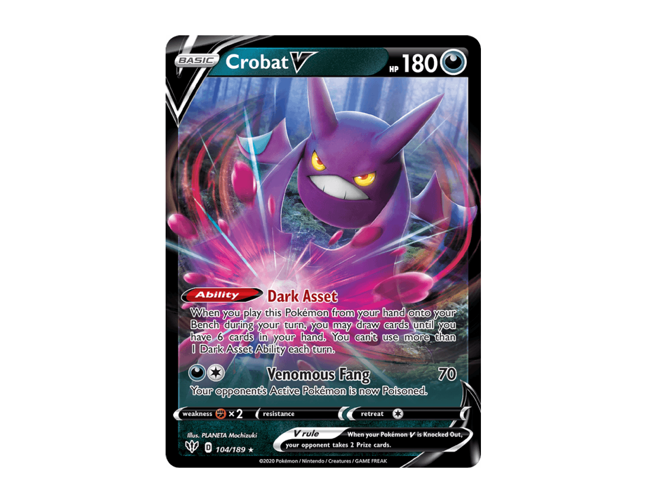 Crobat V DA 104/189 (Darkness Ablaze)