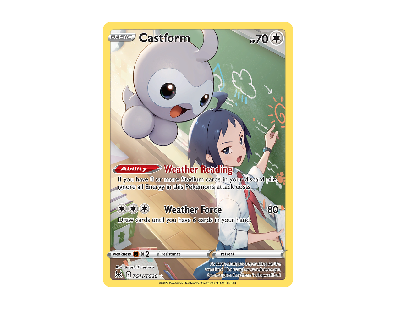 Castform LOTG TG11/30 (Lost Origin Trainer Gallery)