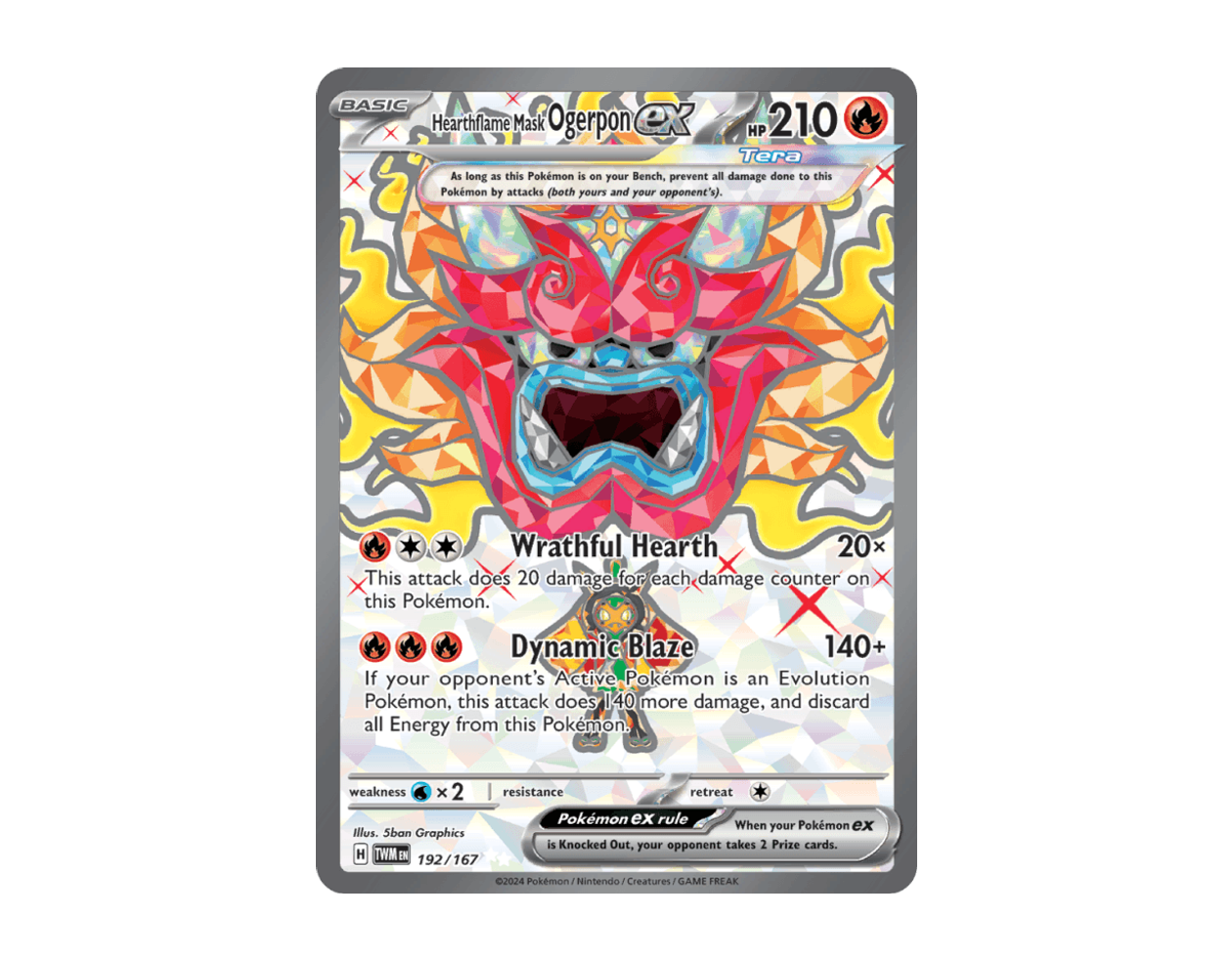 Hearthflame Mask Ogerpon ex TM 192/167 (Twilight Masquerade)
