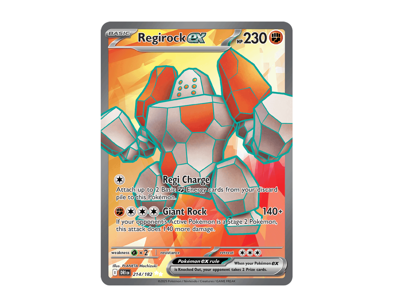 Regirock ex DR 214/182 (Destined Rivals)