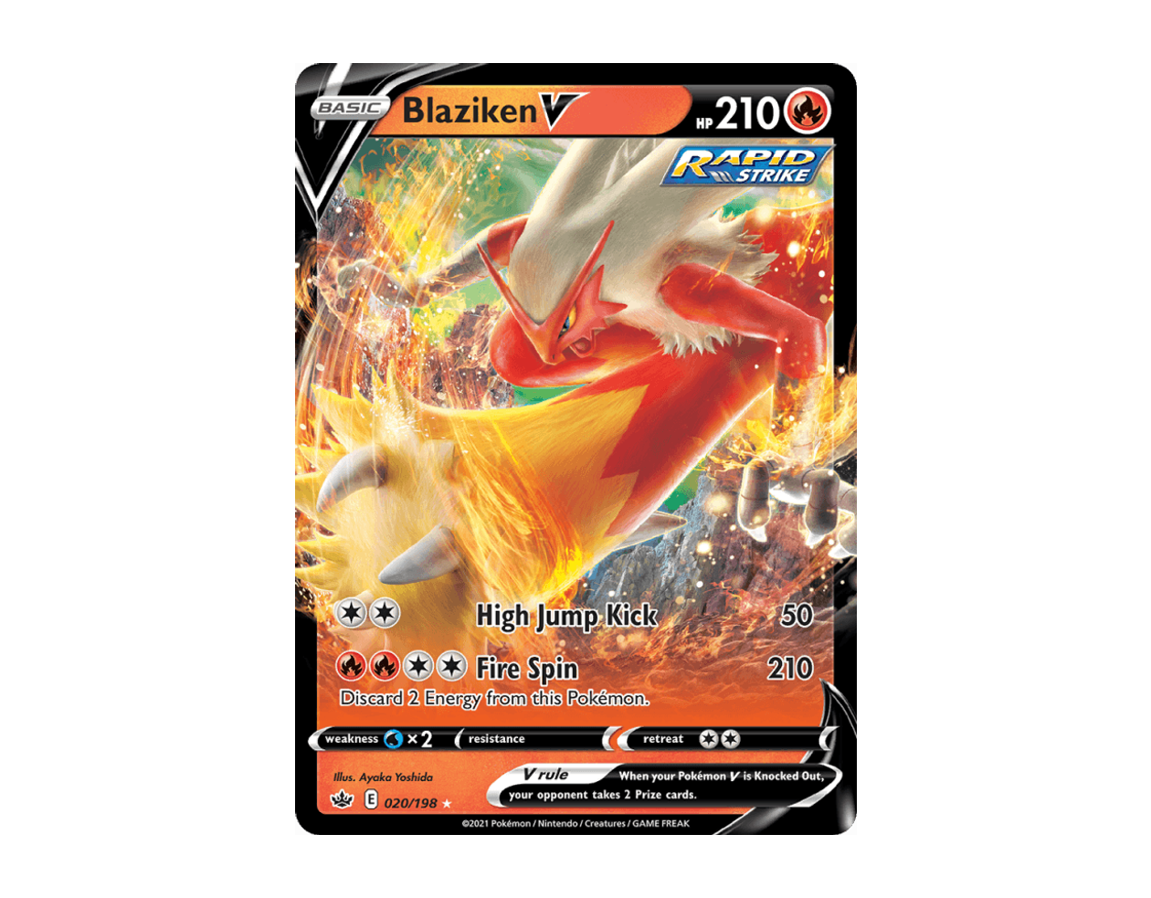 Blaziken V CR 20/198 (Chilling Reign)