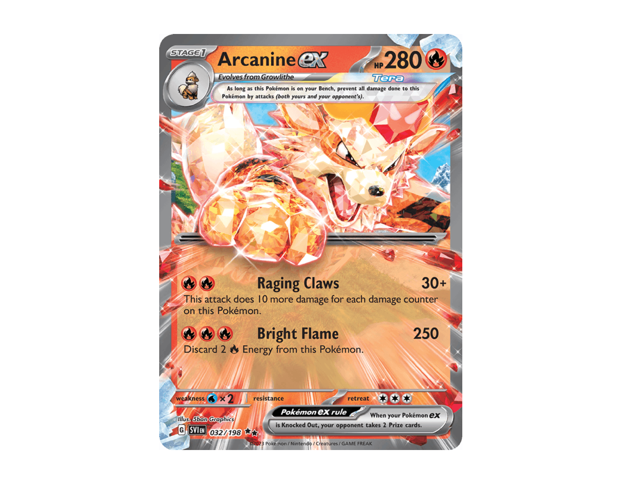 Arcanine ex SV 032/198 (Scarlet & Violet)