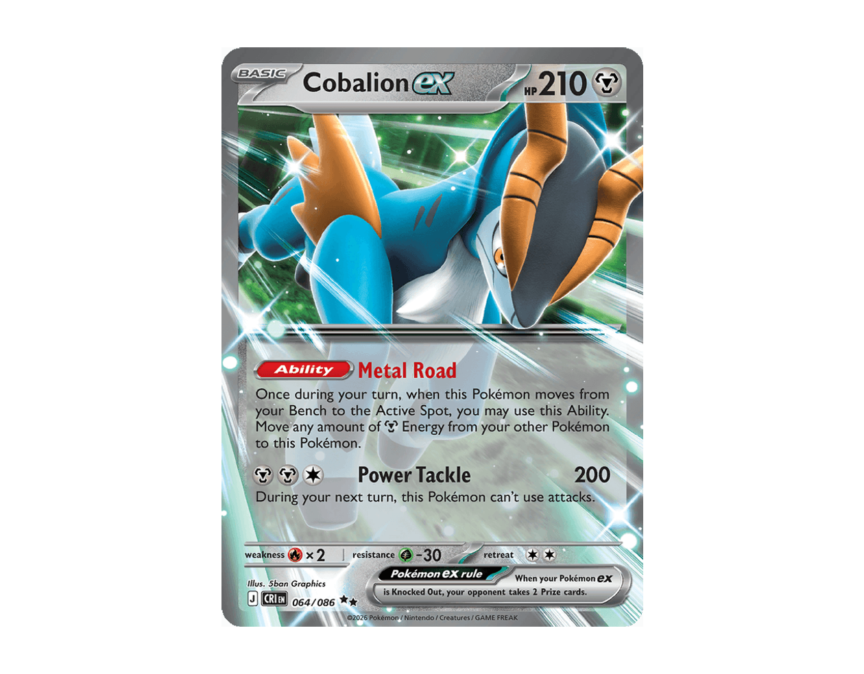 Cobalion ex CR 064/86 (Chaos Rising)
