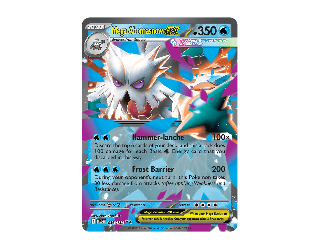 Mega Abomasnow ex ME 036/132 (Mega Evolution)