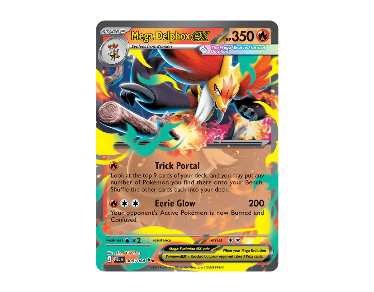 Mega Delphox ex PB 008/84 (Pitch Black)