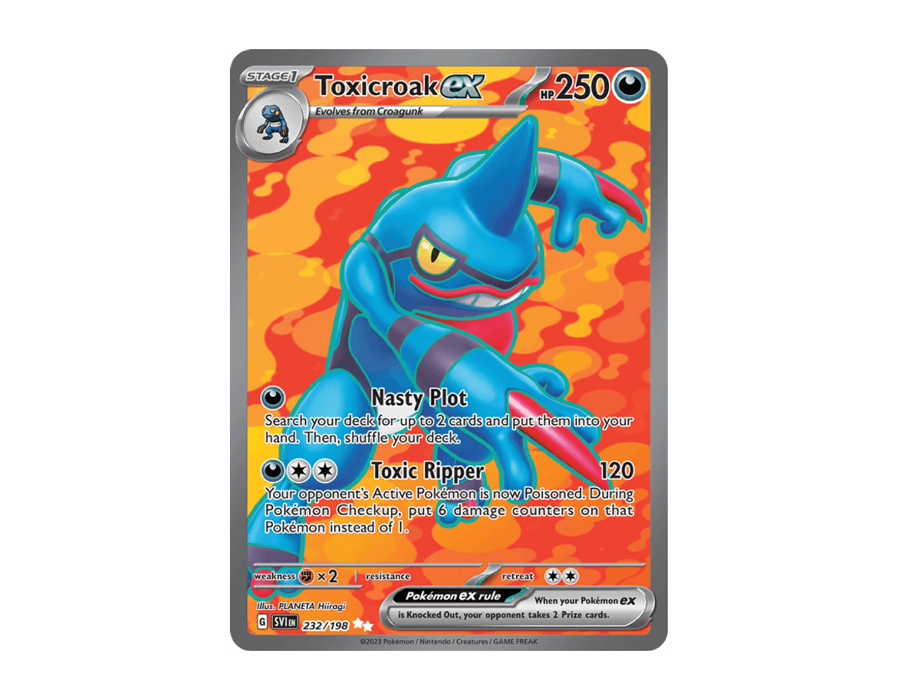 Toxicroak ex SV 232/198 (Scarlet & Violet)