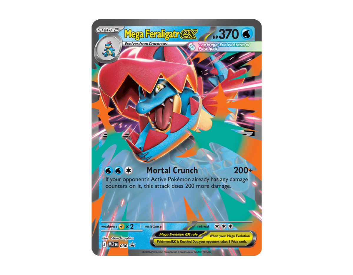 Mega Feraligatr ex MBSP 036 (MEP Black Star Promos)