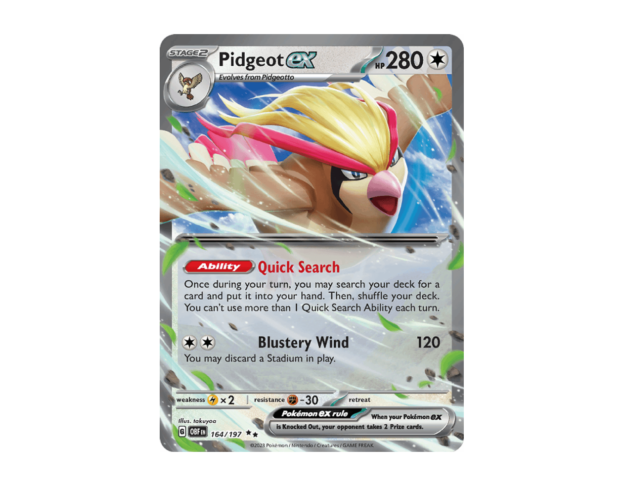 Pidgeot ex OF 164/197 (Obsidian Flames)