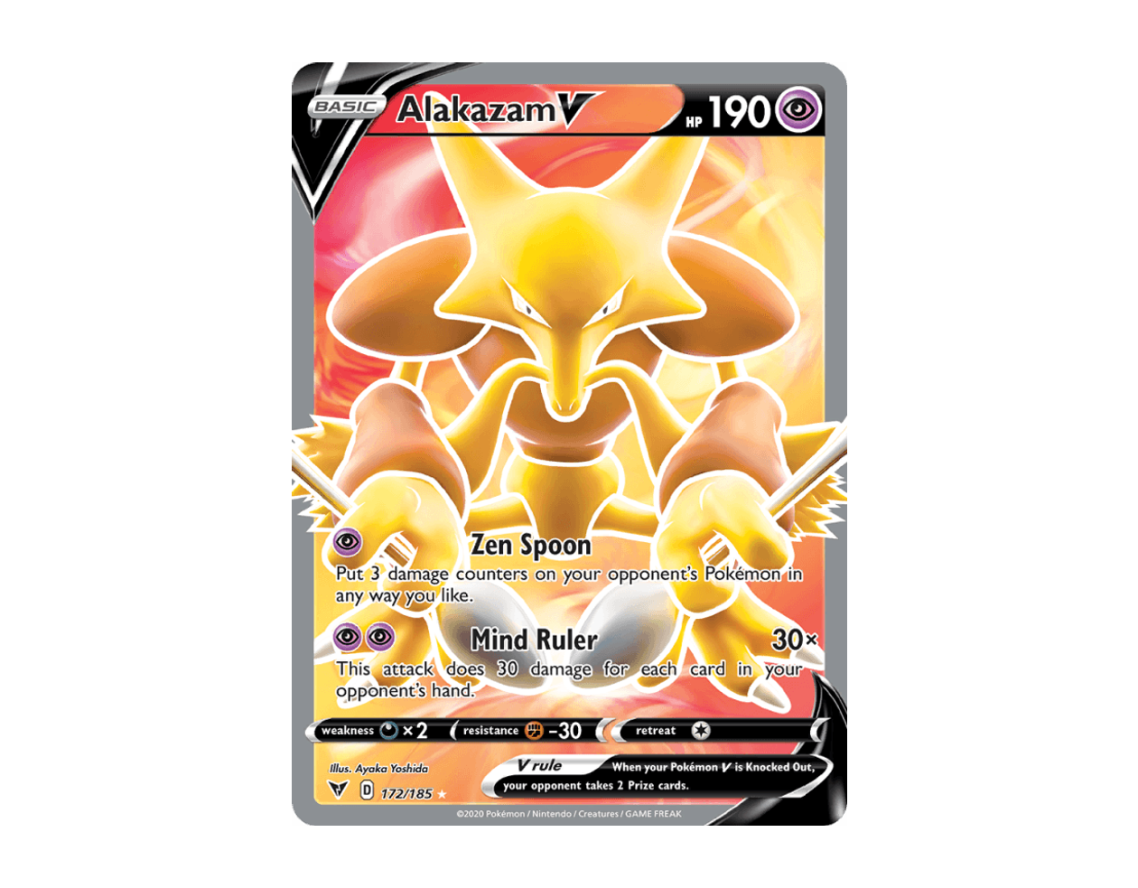 Alakazam V VV 172/185 (Vivid Voltage)