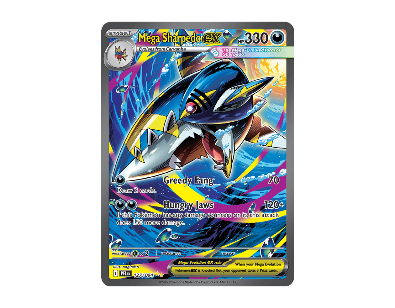 Mega Sharpedo ex PF 127/94 (Phantasmal Flames)