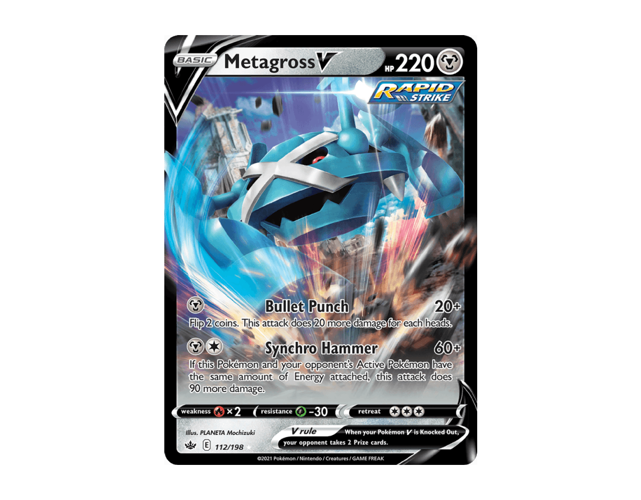 Metagross V CR 112/198 (Chilling Reign)