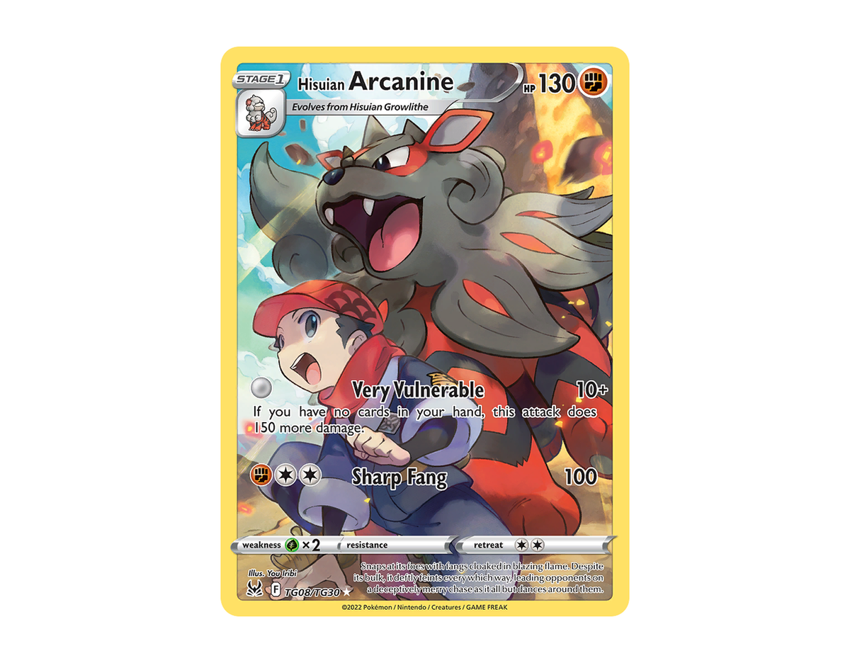 Hisuian Arcanine LOTG TG08/30 (Lost Origin Trainer Gallery)