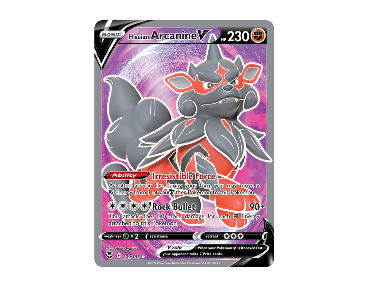 Hisuian Arcanine V ST 179/195 (Silver Tempest)