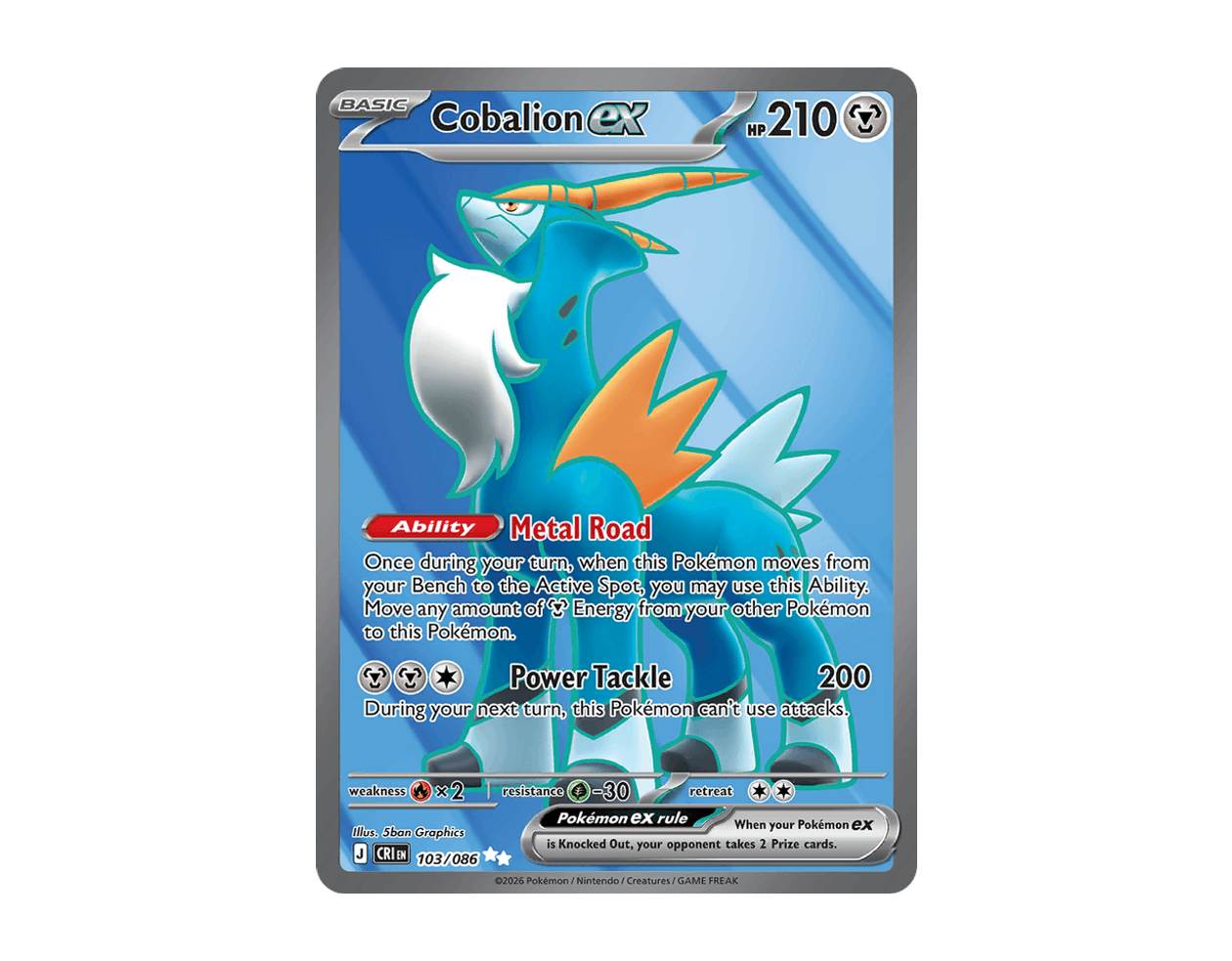 Cobalion ex CR 103/86 (Chaos Rising)