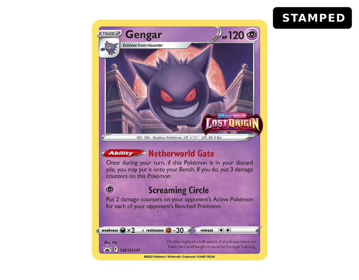 Gengar SBSP SWSH241/307 (SWSH Black Star Promos) - Stamped
