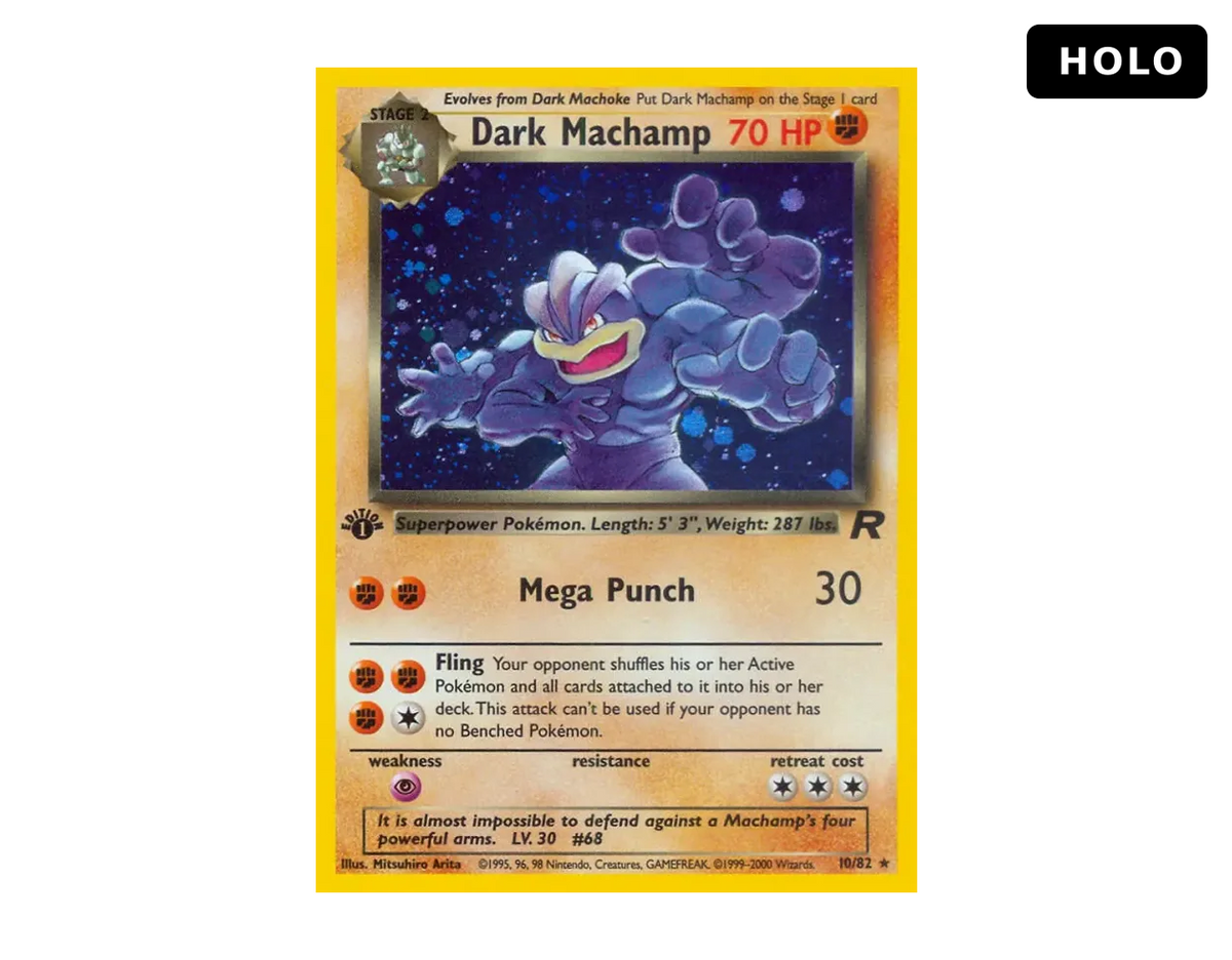 Dark Machamp TR 10/82 (Team Rocket) - Holo