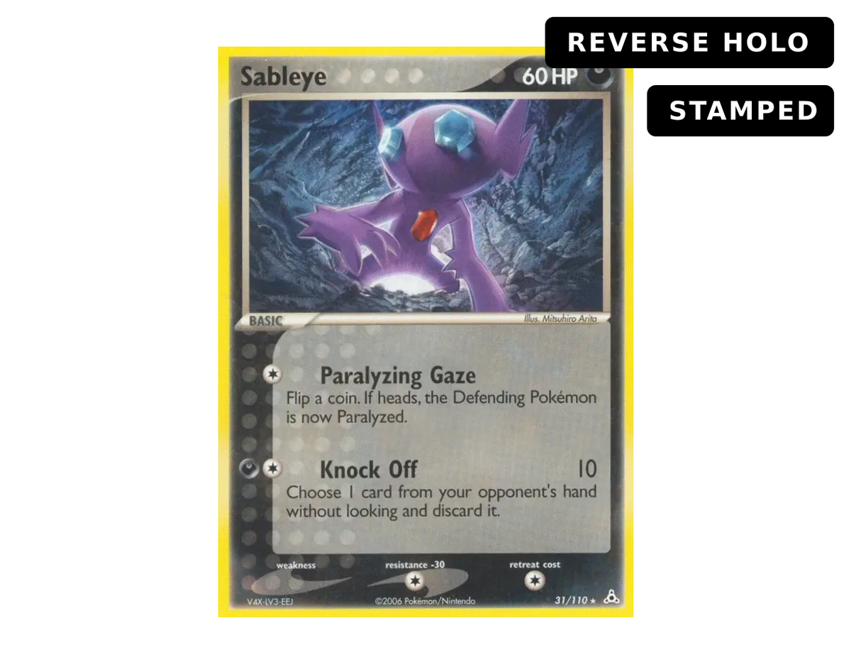 Sableye HP 31/110 (Holon Phantoms) - Reverse Holo - Stamped