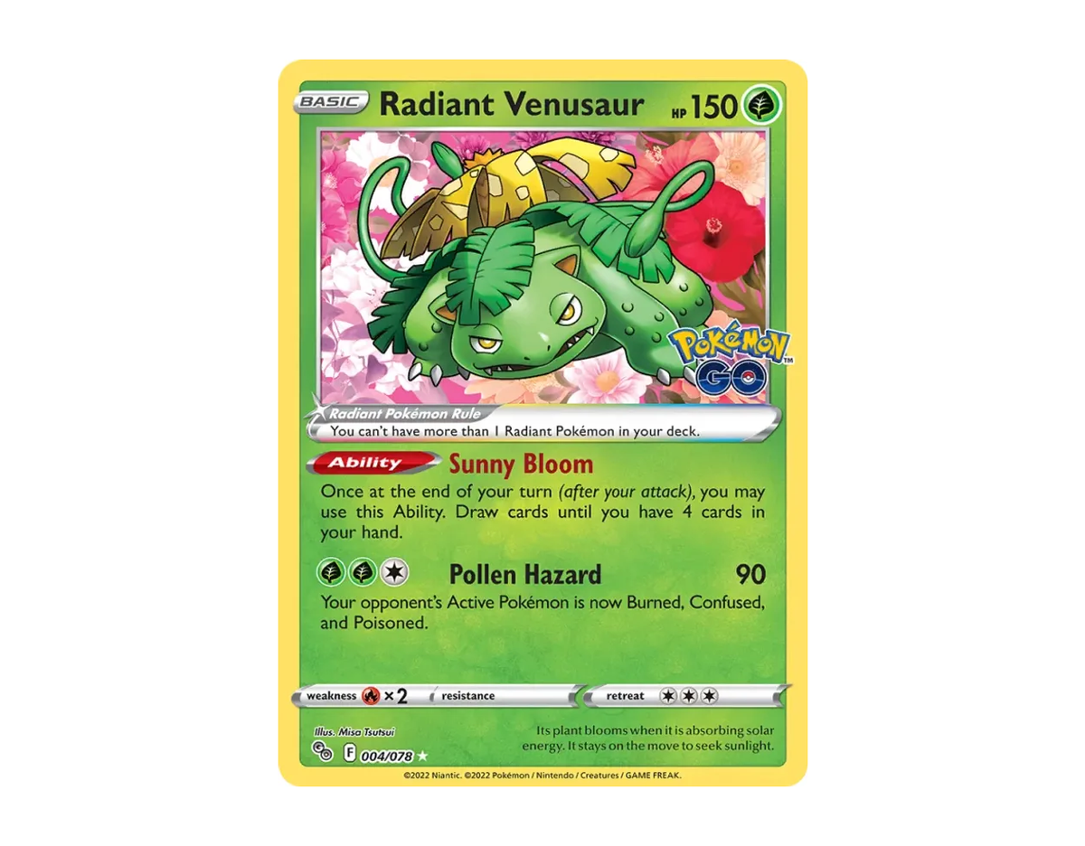 Radiant Venusaur PG 004/78 (Pokémon GO)