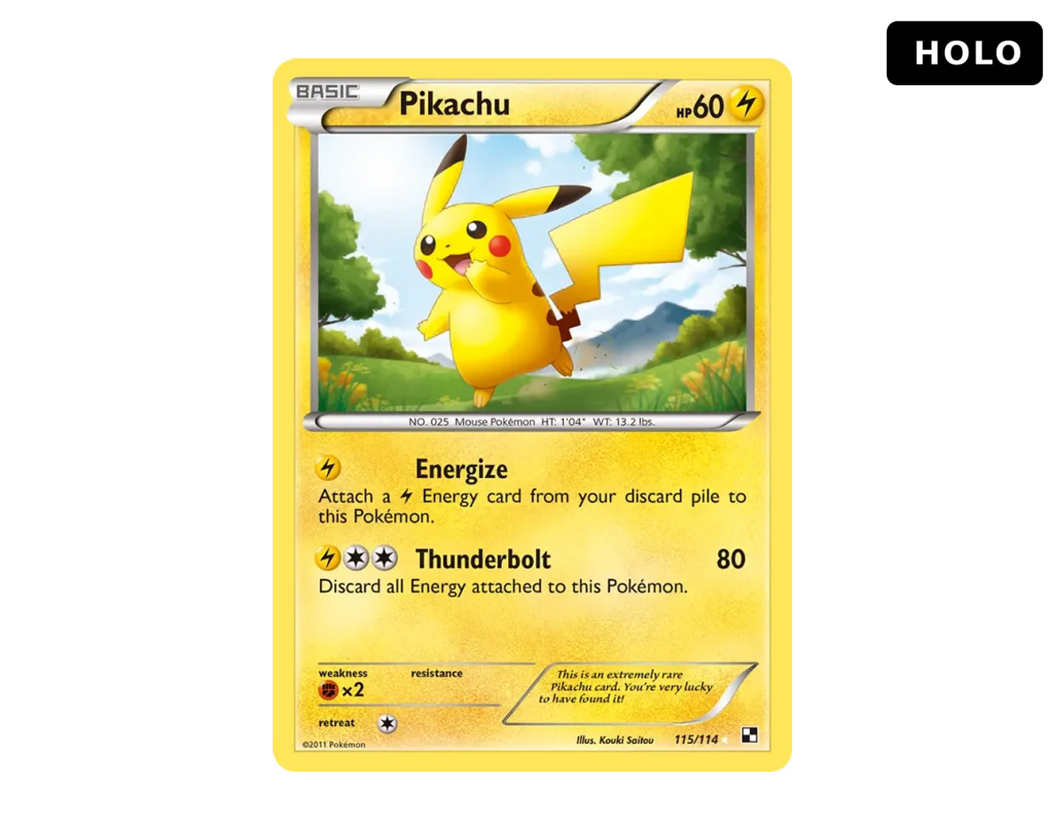Pikachu BW 115/114 (Black & White) - Holo