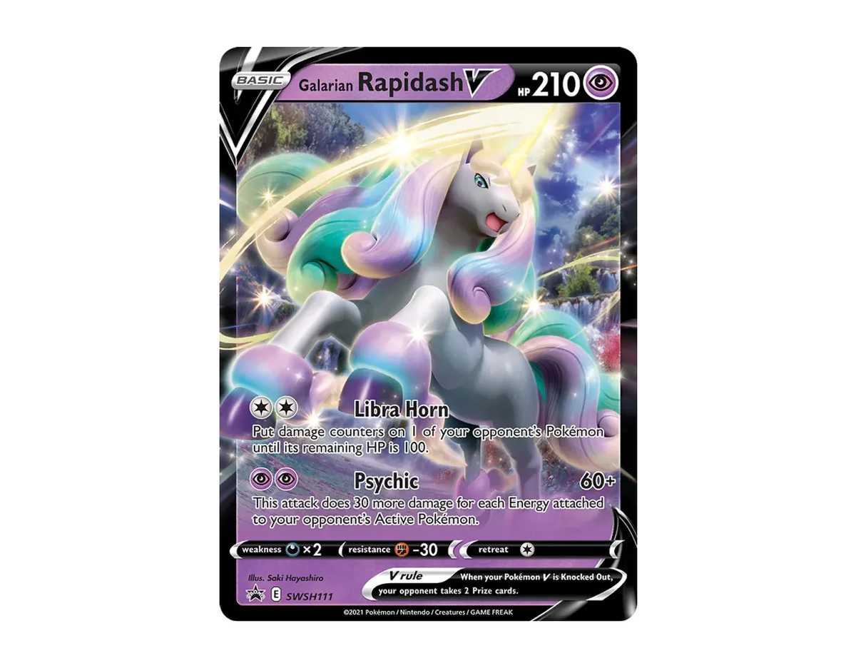 Galarian Rapidash V SBSP SWSH111/307 (SWSH Black Star Promos)