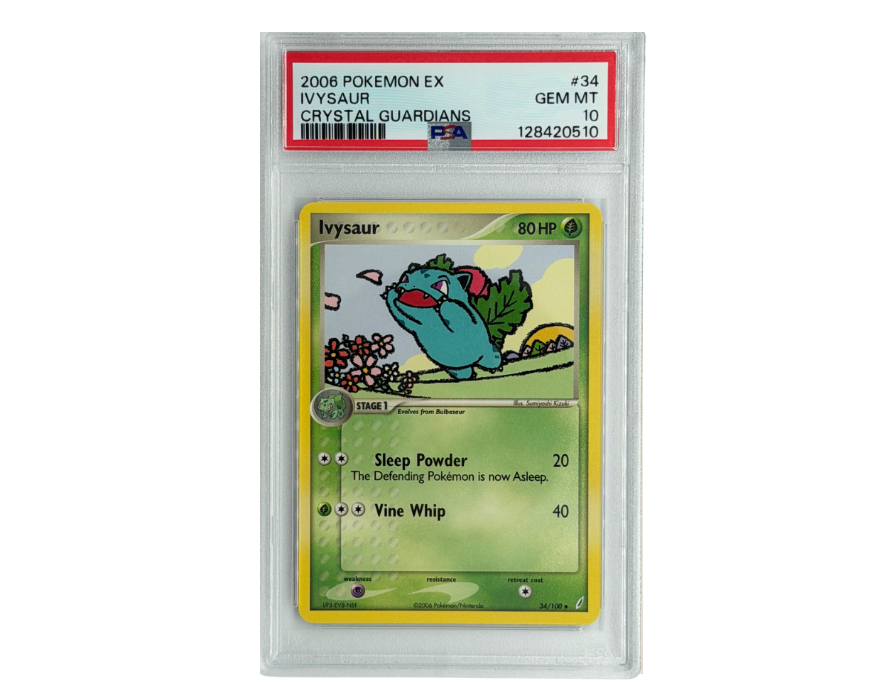 Pokémon Ivysaur (CG 34) - PSA 10 - EX Crystal Guardians