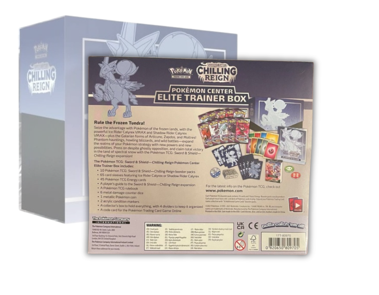 Pokémon TCG Chilling Reign: Pokémon Center Ice Rider Calyrex Elite Trainer Box