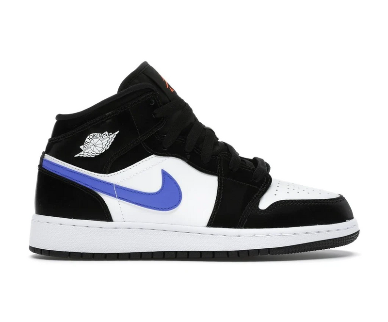 Jordan 1 Mid Black Racer Blue White (GS)