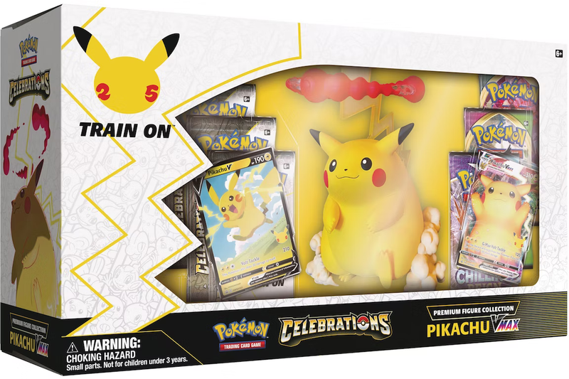 Pokémon TCG 25th Anniversary Celebrations Premium Pikachu VMAX Figure Collection Box