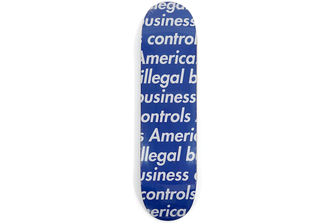 Supreme Illegal Business Skateboard Deck Blue