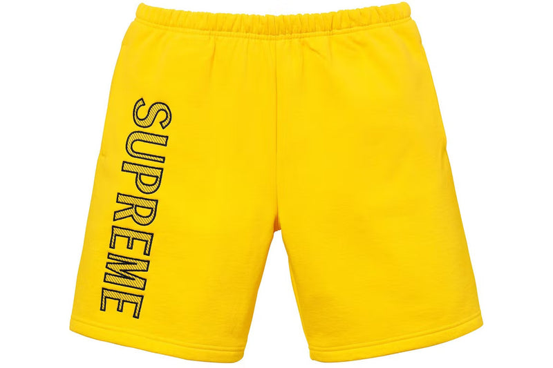 Supreme Leg Embroidery Sweatshort Yellow