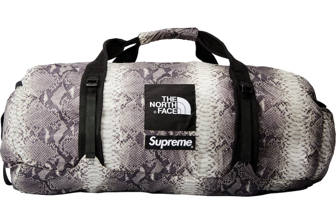 Supreme The North Face Snakeskin Flyweight Duffle Bag Black