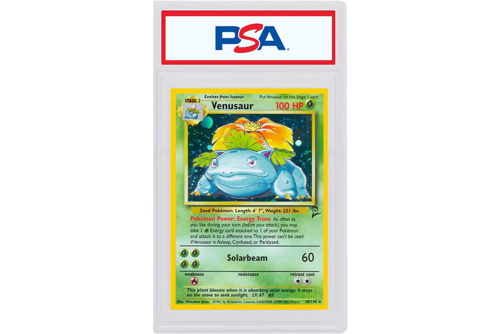 Venusaur-Holo 2000 Pokemon TCG Base Set 2 #18/130, PSA 6